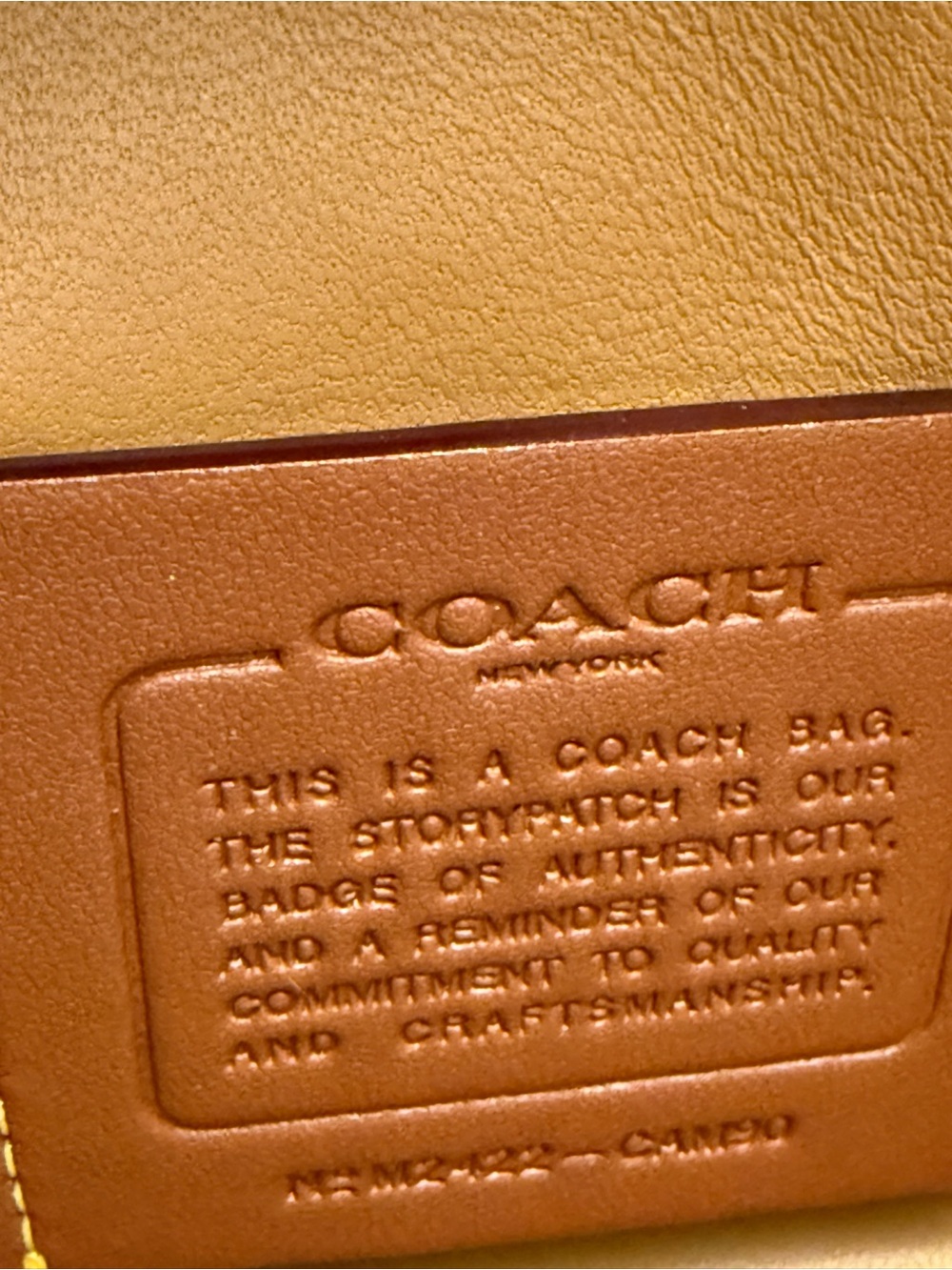 Coach Tabby 20 Full Grain Leather B4/Tan NWT Brass Shoulder Crossbody - Picture 9 of 12